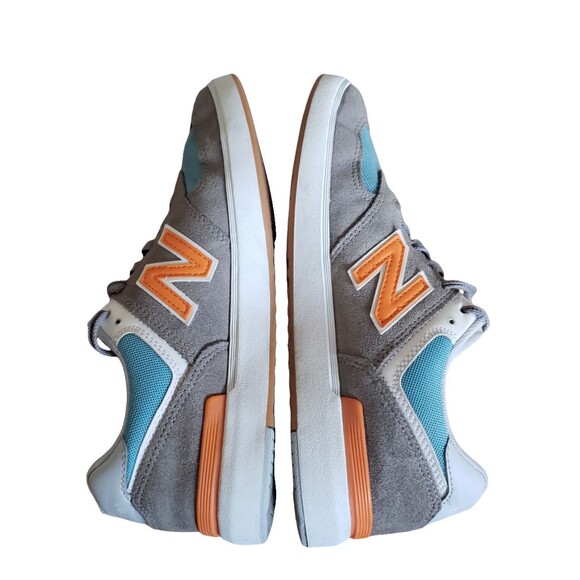 New Balance All Coast Shoe\'s Men\'s Sneakers AM574PGO (Grey/Orange) Size 8 2E main image 4
